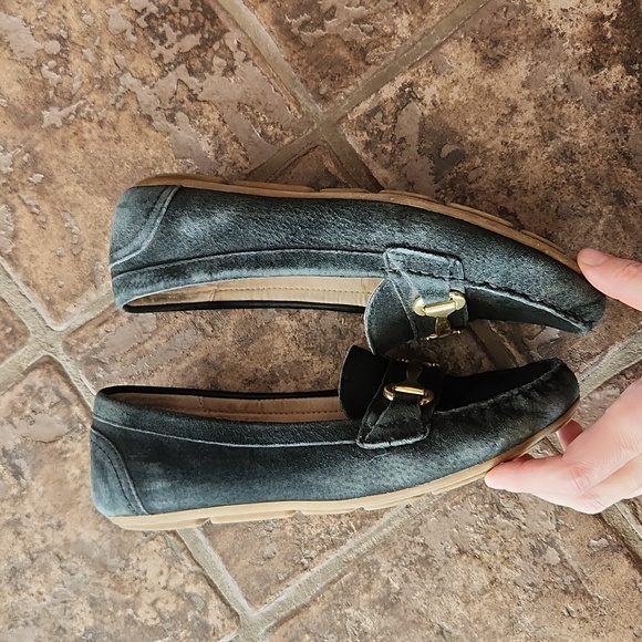 White Mountain Black Suede Loafer - Picture 3 of 6